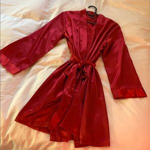 Thalia Sodi Intimates Red Silky Robe